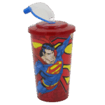 Tuffex Superman Cup with Lid and Straw