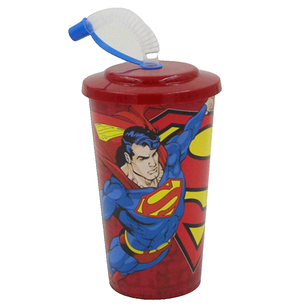 Tuffex-Superman-Cup-with-Lid-and-Straw