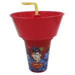 Tuffex Superman Snack Bucket with Cup and Straw