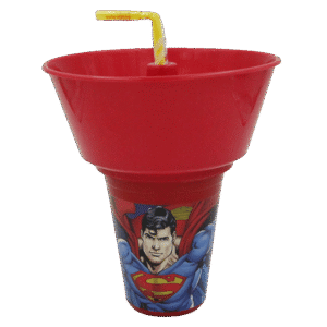 Tuffex Superman Snack Bucket with Cup and Straw