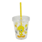 Tuffex Tweety Transparent Cup with Straw