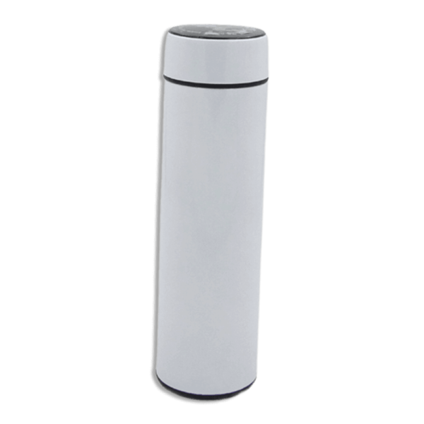 White 500ml Nescafe Vacuum Flask With Temperature Screen