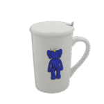White Mug with Lid & Spoon