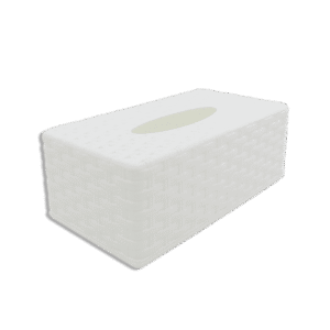 White Plastic Tissue Box
