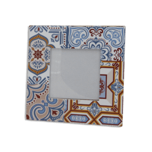 Wooden Patterned Square Photo Frame