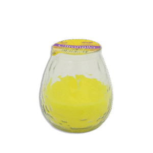 Yellow Candle with Glass Jar