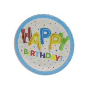 Blue Birthday Designed Small Plates 10pcs
