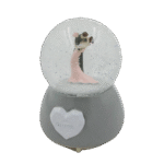 Dancing Couple Grey Snow Ball with Music