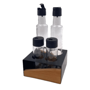 Dosthoff Oil & Vinger Set with Wooden Stand