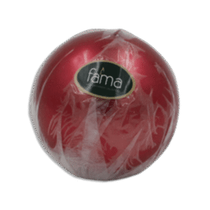 Fama Metallic Glossy Round Candle 10 cm Red Decorative Ball Candle