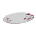 Flower Designed 26cm Oval Plate