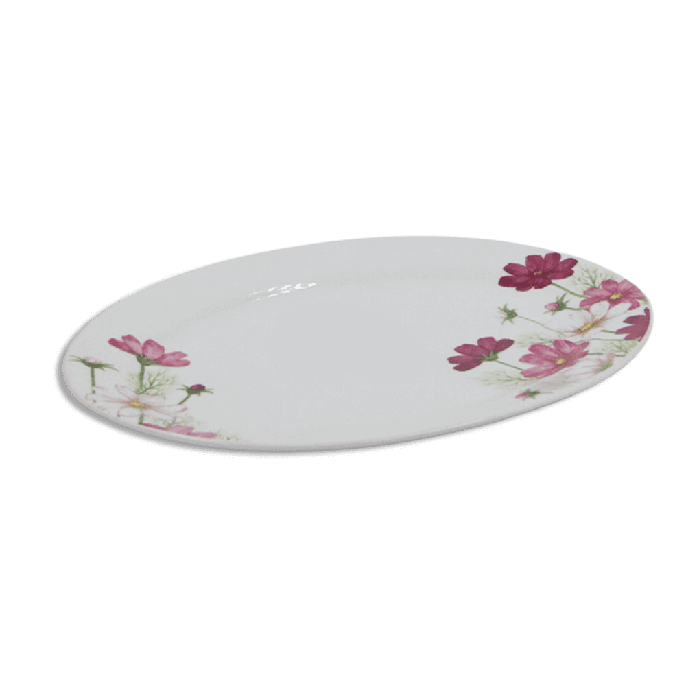 Flower-Designed-26cm-Oval-Plate