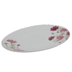 Flower Designed 30cm Oval Plate
