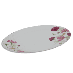 Flower Designed 30cm Oval Plate