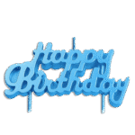 Happy Birthday Blue Candle