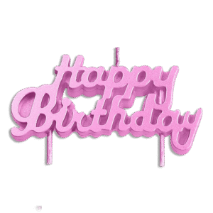 Happy Birthday Pink Candle