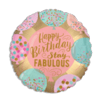 Happy Birthday Stay Fabulous 46cm Helium Balloon