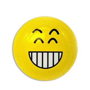 Happy Face Emoji Cartoon Birthday Plate 10pcs
