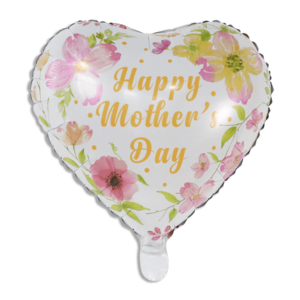 Happy Mothers Day White 46cm Helium Balloon