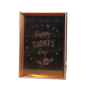 Happy Teacher's Day Black & Gold Portrait
