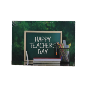 Happy Teacher's Day Books & Pens Green Portrait