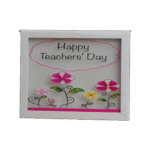 Happy Teacher's Day Flowers White Rectangular Portrait