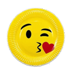 Kissing Emoji Cartoon Birthday Plate 10pcs