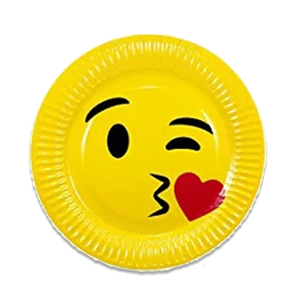 Kissing-Emoji-Cartoon-Birthday-Plate-10pcs