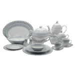 La Table Eelegante 121 Pcs Blue & Gold Round Dinner