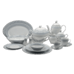 La Table Eelegante 121 Pcs Blue & Gold Round Dinner