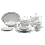 La Table Eelegante 121 Pcs Gold Marble Dinner Set