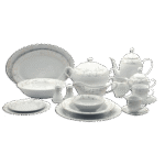 La Table Eelegante 121 Pcs Gold Marble Dinner Set