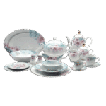 La Table Eelegante 121 Pcs Round Dinner with Flowers