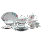 La Table Eelegante 121 Pcs Round Dinner with Flowers