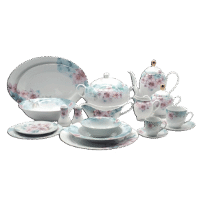 La Table Eelegante 121 Pcs Round Dinner with Flowers