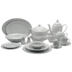 La Table Eelegante 121 Pcs Round Dinner with Gold Dots