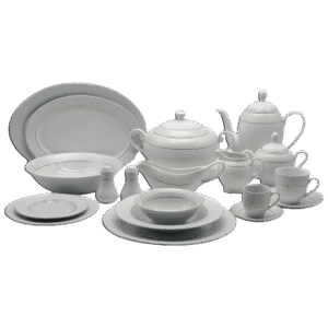 La Table Eelegante 121 Pcs Round Dinner with Gold Dots