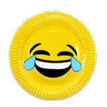 Laugh Emoji Cartoon Birthday Plate 10pcs