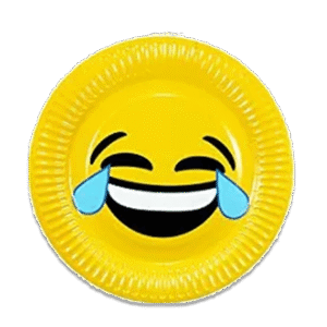 Laugh Emoji Cartoon Birthday Plate 10pcs