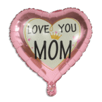 Love you Mom Heart Shape 46cm Helium Balloon