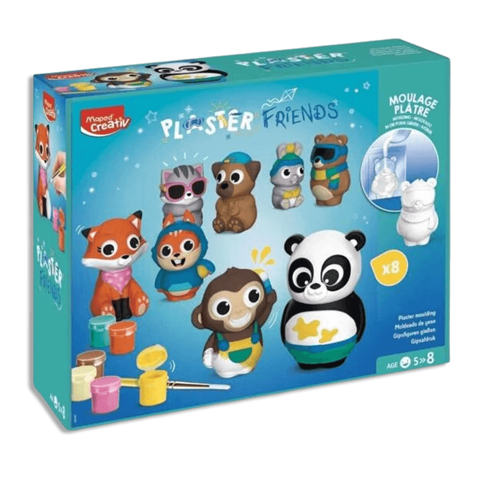 Maped Plaster Friends Maxi Set of 8 Animals Figurines