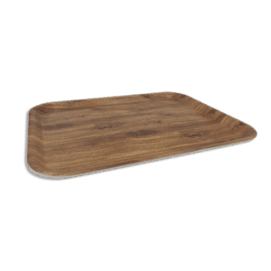 Melamine Wooden Shape 43cm Rectangular Tray