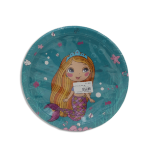 Mermaid Designed Birthday Plates 10pcs