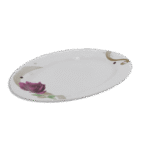 Momaz 26cm Oval Plate with Purple Flower