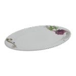 Momaz 30cm Oval Plate with Purple Flower