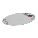 Momaz 30cm Oval Plate with Purple Flower