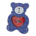 Navy Blue Bear Shaped Clock