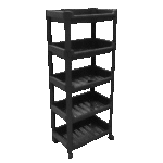 Organizers Black Wheeled 5-Tier Stand