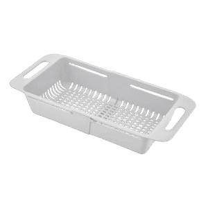 Organizers Rectangular White Extandable Strainer
