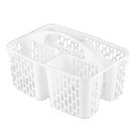 Organizers White Compile Divided Organizer Basket With Handle